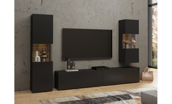 Секция AVA 24WNLM10 Czarny/Dąb Wotan